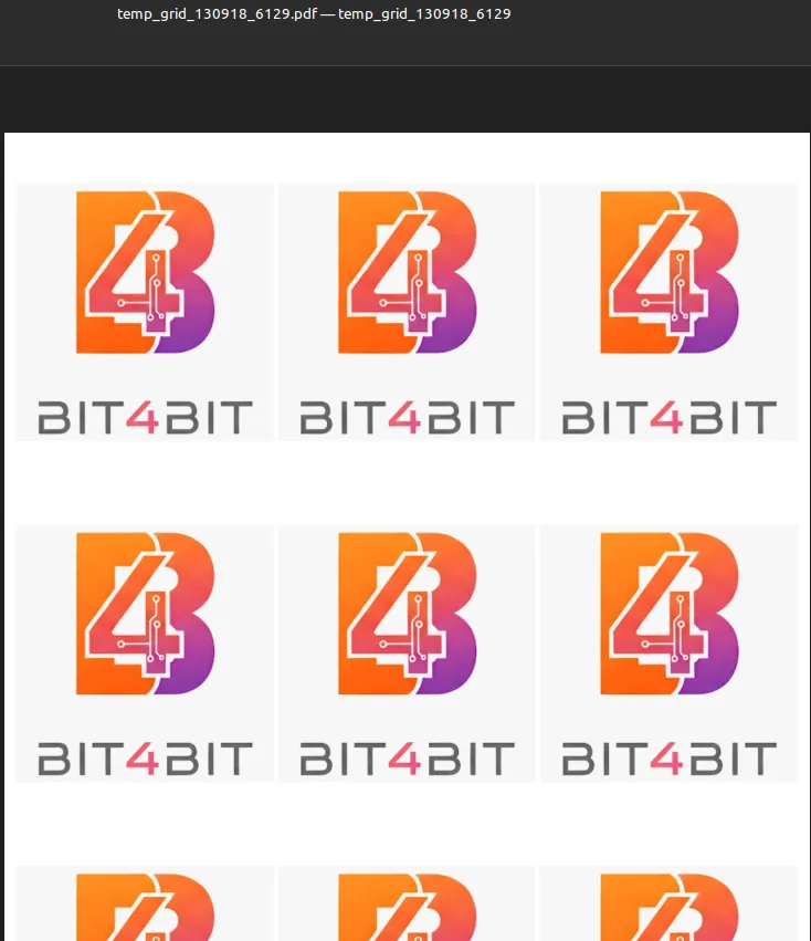 CopyByte Color OS: previsualización de la cuadrícula final y maquetado en PDF