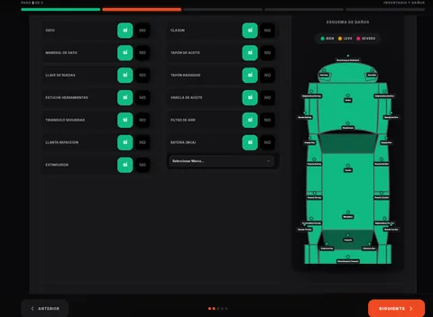 Supremacía Automotriz — Fase 2: Mapa interactivo de inspección con marcadores SVG